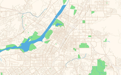 Riverside California printable map excerpt