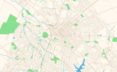 Obraz premium Lexington Kentucky printable map excerpt