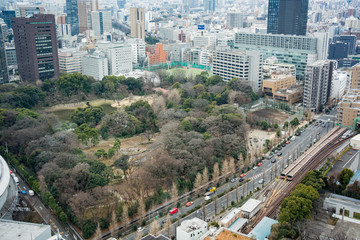 Naklejka premium 小石川後楽園の上空より