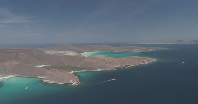 Aerial panoramics from Espiritu Santo Island, Baja California Sur, Mexico.