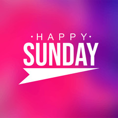 happy sunday. Life quote with modern background vector