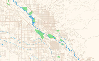 Boise Idaho printable map excerpt