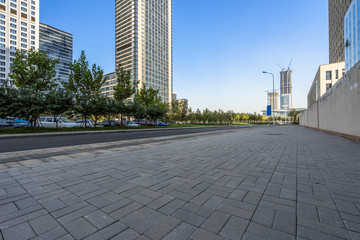 empty and modern square in modern city.