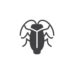 Cockroach pests vector icon. filled flat sign for mobile concept and web design. Cockroach insects simple solid icon. Symbol, logo illustration. Pixel perfect vector graphics