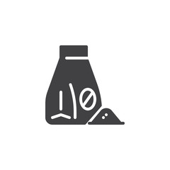 Insect repellent pack vector icon. filled flat sign for mobile concept and web design. insect repellent powder simple solid icon. Symbol, logo illustration. Pixel perfect vector graphics