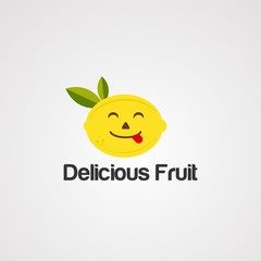 delicious fruit logo vector, icon, element, and template