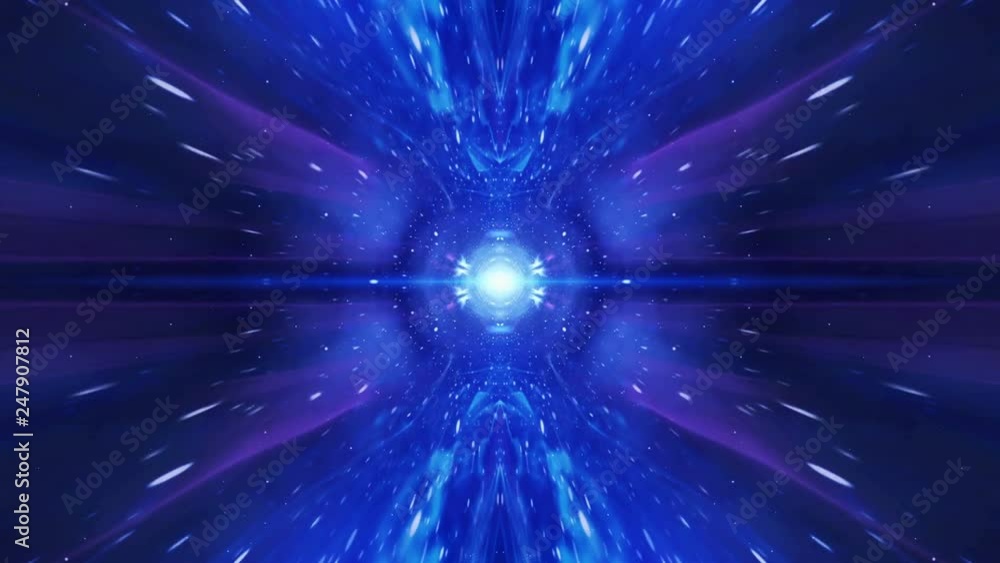Wall mural vj time vortex tunnel background.wormhole though time and space.seamless loop wormhole straight thro