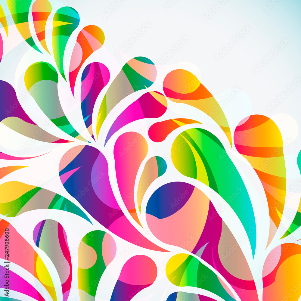 Poster abstract colorful arc-drop background. vector.