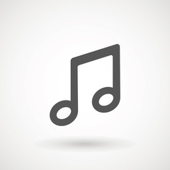 Music note icon in trendy flat style isolated on background. Music note icon page symbol for your web site design logo, app, UI. Vector illustration, EPS10. - Vector.