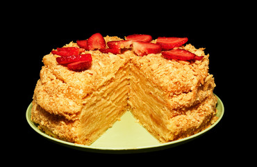 Layer cake Napoleon do it yourself with strawberries