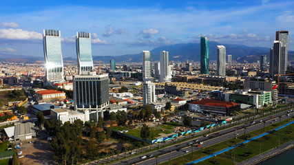 Izmir skyline. Izmir is the 3rd largest city in Turkey.	