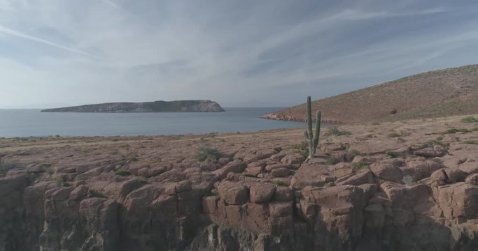 Aerial panoramics from Espiritu Santo Island, Baja California Sur, Mexico.