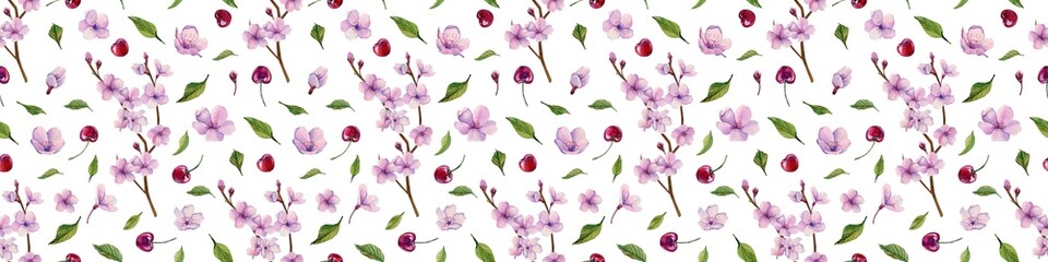 Watercolor seamless pattern. Beautiful hand-drawn texture. Romantic background for web pages, wedding invitations, textiles, Wallpapers, advertising. Illustration