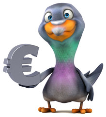 Fun pigeon - 3D Illustration