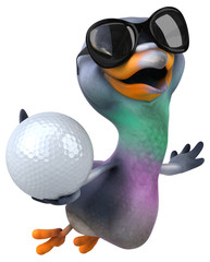 Fun pigeon - 3D Illustration