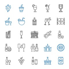 alcohol icons set