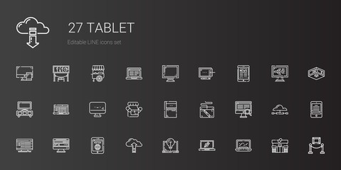 tablet icons set