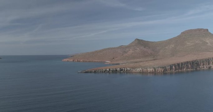 Aerial panoramics from Espiritu Santo Island, Baja California Sur, Mexico.