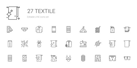 textile icons set