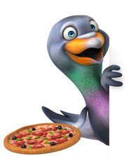 Fun pigeon - 3D Illustration