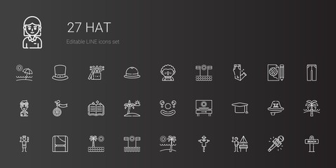 hat icons set © NinjaStudio