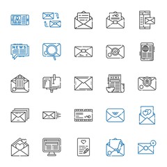 correspondence icons set