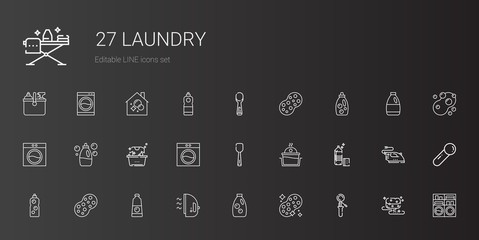 laundry icons set