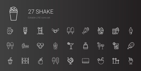 shake icons set