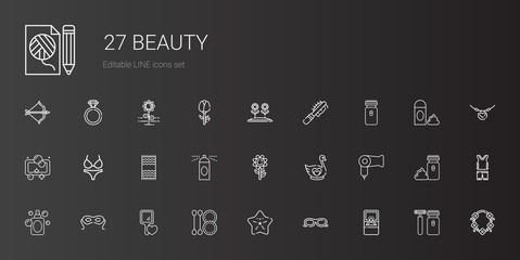 beauty icons set