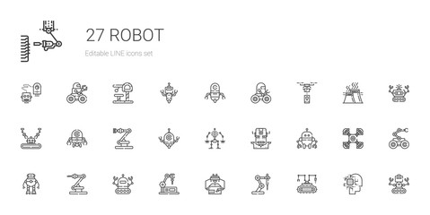 Obraz na płótnie Canvas robot icons set