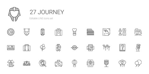 journey icons set