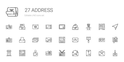 address icons set