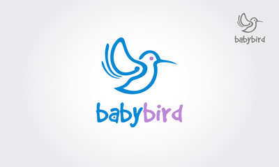 Baby Bird Vector Logo Template. Vector illustration for your design. This logo design for all creative business, education, consulting, excellent, simple and unique concept.