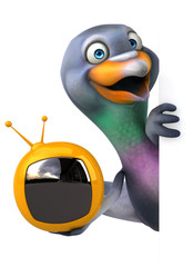 Fun pigeon - 3D Illustration