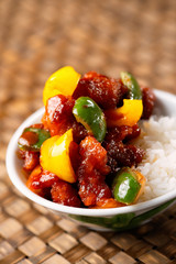 chinese sweet and sour pork rice