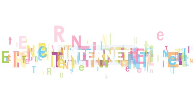 INTERNET colorful kinetic type banner
