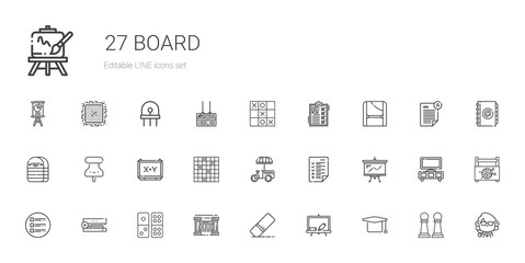 board icons set