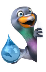Fun pigeon - 3D Illustration