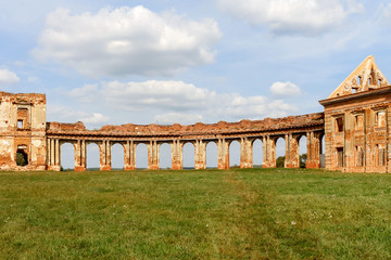 Fototapeta na wymiar Old ruins of the Sapeg's Palace, Brest region Belarus