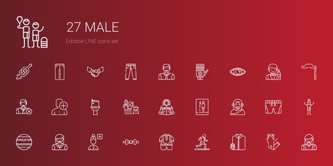 male icons set
