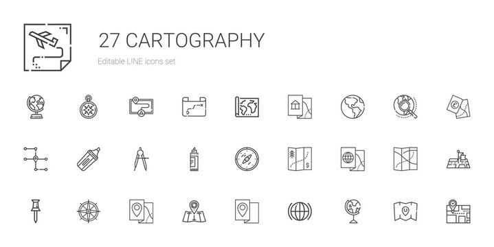 Cartography Icons Set