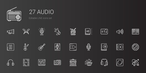 audio icons set