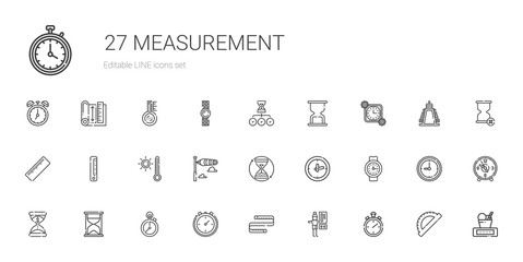 measurement icons set