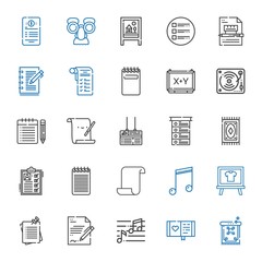 sheet icons set