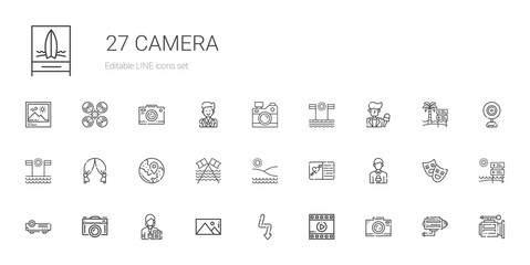 camera icons set