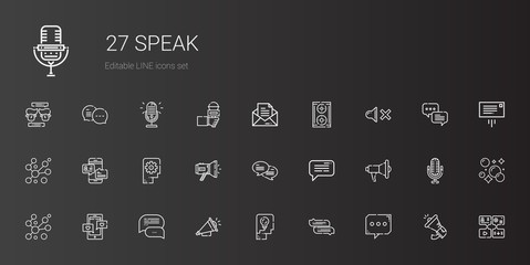 speak icons set