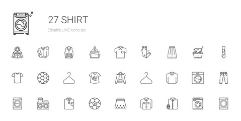 shirt icons set