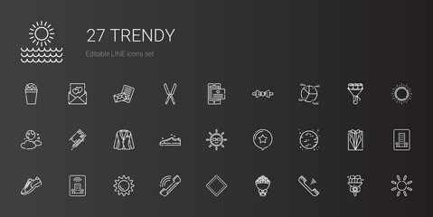 trendy icons set