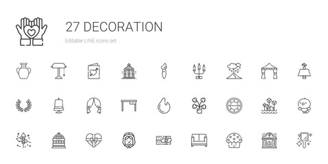 decoration icons set