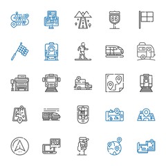 route icons set